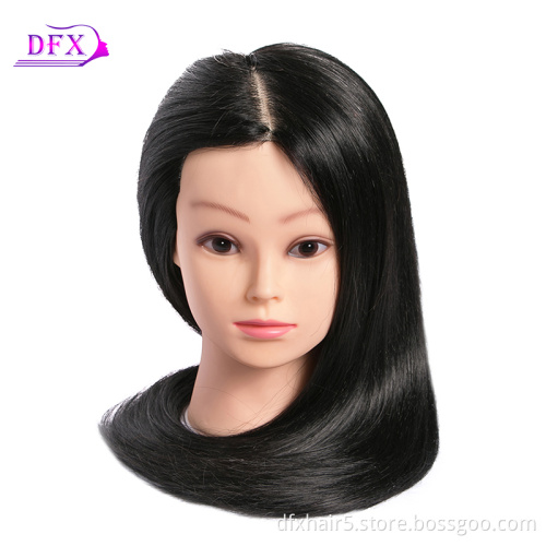 8 inch Mannequin head for hairdressers 100% hair training dummy human hair training head professional hairdresser Doll head